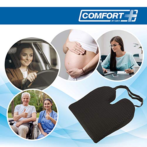 Sumex Cojín Viscoelastico de Asiento Ortopédico de 42cm x 40 cm, con Espuma de Memoria para Alivio del Dolor de Cóccix, Ulceras para Coche y Cualquier Tipo de Asiento (RK19007)