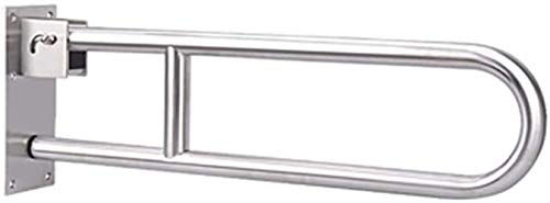 Suministros para hoteles Resbalón no plegable de soporte del mango del carril, en forma de U del carril de baño WC Caja apoyabrazos, levante la manija de ancianos niños discapacitados Soporte