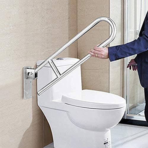 Suministros para hoteles Resbalón no plegable de soporte del mango del carril, en forma de U del carril de baño WC Caja apoyabrazos, levante la manija de ancianos niños discapacitados Soporte