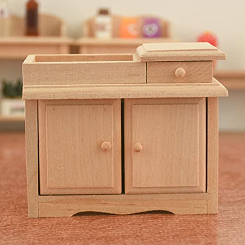 SunniMix 1/12 báscula de casa de muñecas lavamanos Micro Tipo Muebles gabinete Accesorios de Disparo Manualidades simulando baño Cocina Decoración Accesorios