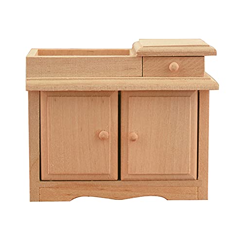 SunniMix 1/12 báscula de casa de muñecas lavamanos Micro Tipo Muebles gabinete Accesorios de Disparo Manualidades simulando baño Cocina Decoración Accesorios
