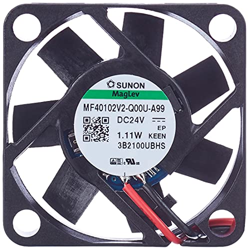 Sunon MF40102V2-A99 - Ventilador (24 V CC, 1,11 W, 40 x 40 x 10 mm, 11,9 m³/h, 5800 rpm)