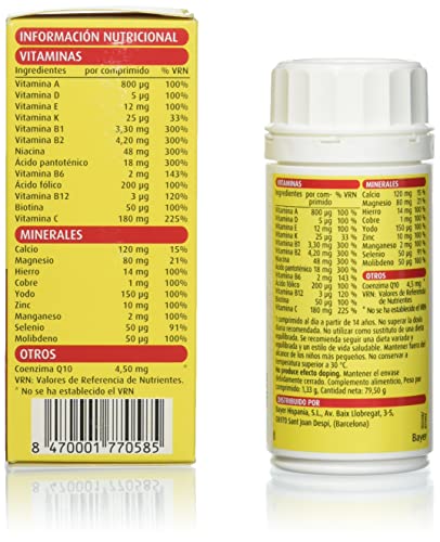 Supradyn Energy Extra Multivitaminas para Deportistas con Vitaminas, Minerales y Coenzima Q10, Ayuda a Activar y Mantener tu Energía y Vitalidad en Situaciones de Mayor Desgaste, 60 Comprimidos