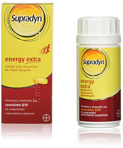 Supradyn Energy Extra Multivitaminas para Deportistas con Vitaminas, Minerales y Coenzima Q10, Ayuda a Activar y Mantener tu Energía y Vitalidad en Situaciones de Mayor Desgaste, 60 Comprimidos