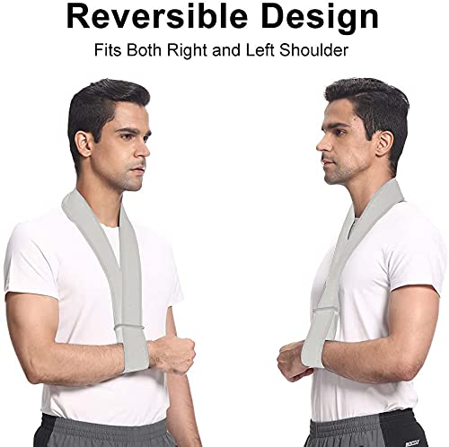 supregear Arnés para el Brazo, Soporte para Cuello Ajustable y Ligero Inmovilizador Soporte para el Brazo Simple Soporte para el Hombro Transpirable para Lesionado Brazo/Mano/Codo Arm Sling (Gris)