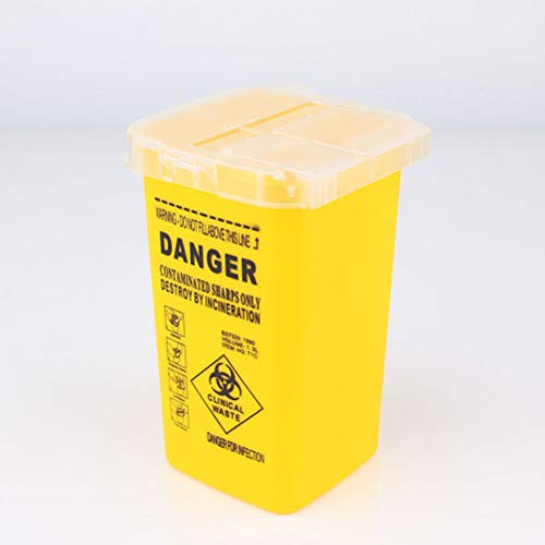 SUPVOX Sharps Box Sharpsguard Bin Tattoo Agujas Contenedor Amarillo