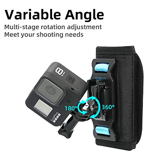 SUREWO - Soporte para correa de hombro de mochila, compatible con todas las cámaras GoPro: Hero 7(2018), 6 y 5 Black; Hero 5 Session, Hero 4 Silver y la mayoría de cámaras de acción