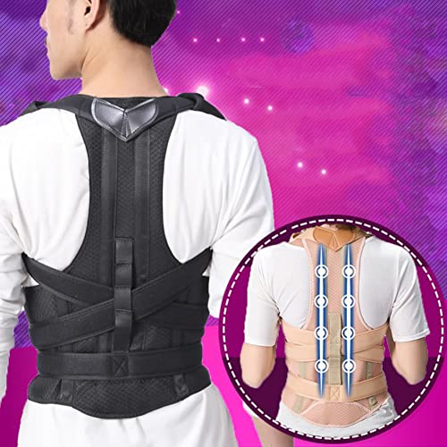 SXFYGYQ Corrector de Postura Soporte de Espalda Superior Figura de ortesis cinturón Plancha de Hombro clavícula Alivio del Dolor de Cuello para Hombres Mujeres