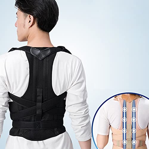 SXFYGYQ Corrector de Postura Soporte de Espalda Superior Figura de ortesis cinturón Plancha de Hombro clavícula Alivio del Dolor de Cuello para Hombres Mujeres