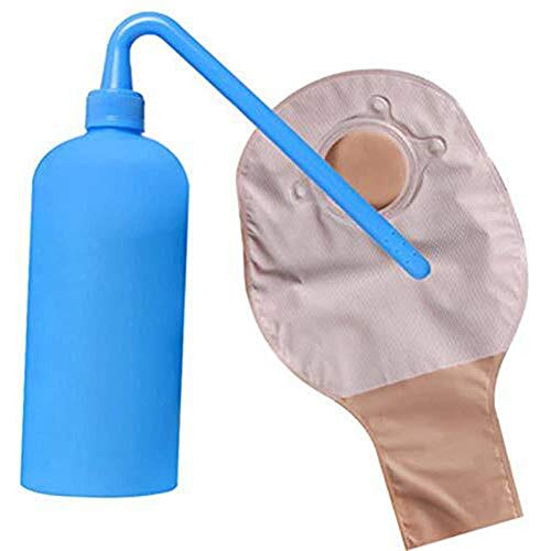 SXFYWYM 2 Bolsas De Plástico para Colostomía, Botella De Limpieza, Botella De Limpieza para Bolsa De Colostomía, Botella De Limpieza para Todo Uso Permanente De Bolsas De Ostomía, 350 Ml