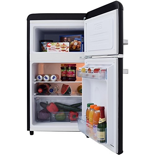 Syntrox Germany KSR-62W Kirkenes - Refrigerador (81 L, bajo ruido, 43 dB, eficiencia energética A+, con 2 puertas de 2 puertas)