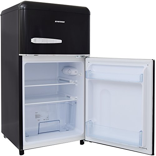 Syntrox Germany KSR-62W Kirkenes - Refrigerador (81 L, bajo ruido, 43 dB, eficiencia energética A+, con 2 puertas de 2 puertas)