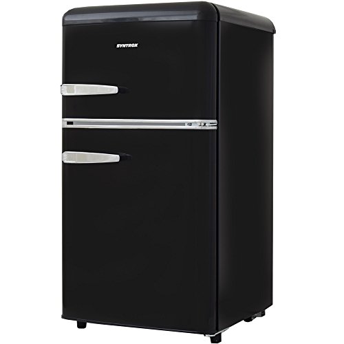 Syntrox Germany KSR-62W Kirkenes - Refrigerador (81 L, bajo ruido, 43 dB, eficiencia energética A+, con 2 puertas de 2 puertas)
