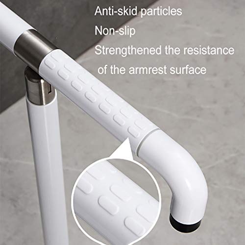 SYTH Barra Asidero para baño, diseño abatible Inoxidable,Agarradera para retrete,Soporte de Asiento para Personas con discapacidad y Personas Mayores para el hogar y el Hotel