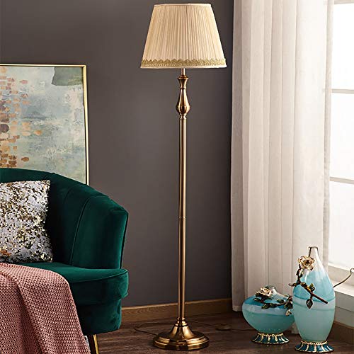 Table lamp Home Mall- Lámpara de Pie Moderna de Metal E27 for Sala de Estar Dormitorio con El Paño Pantalla 158 × 40cm