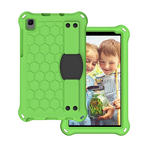 Tablet PC Bolsas Bandolera Para Samsung Galaxy Tab A7 Lite Case 2021 8.7 pulgadas SM-T225 / T220 Tableta a prueba de golpes EVA Cubrir con correa de hombro y correa de mano. ( Color : Green+Black )