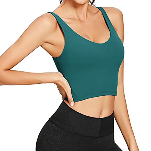 TAIPOVE Sujetador deportivo con cuello en V para mujer, talla media, para correr, gimnasio, entrenamiento, sin alambre, con tiras, sexy, comodidad