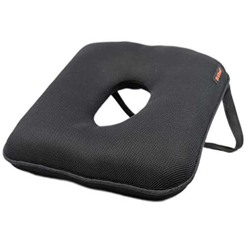 TAKIMED-Cojín para asiento de coche,tejido transpirable 3D,cojín antipróstata, cojín para aliviar el dolor de próstata, maricico, hueso sagrado,ciático,emolidos,producto italiano