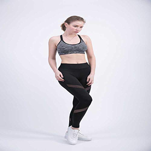 TANXM Entrenamiento para Mujer Pantalones Deportivos Transpirables Entrenamiento Ropa Deportiva Gimnasio Yoga Leggings Athletic Gothic Insert Mesh Pantalones Estiramiento Slim