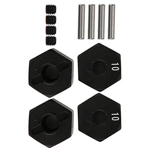 Tbest Buje Hexagonal de Rueda, aleación de Aluminio Adaptador de buje de transmisión Hexagonal para Rueda Pieza de actualización Compatible con SCX10 90046 90047 RR10 RC Crawler(10mm)