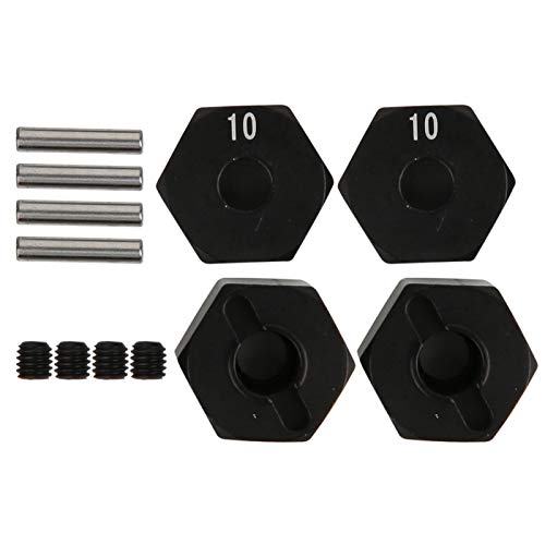 Tbest Buje Hexagonal de Rueda, aleación de Aluminio Adaptador de buje de transmisión Hexagonal para Rueda Pieza de actualización Compatible con SCX10 90046 90047 RR10 RC Crawler(10mm)