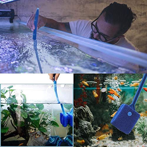 TDDL 2PCS Cepillo de Esponja para Limpieza de Pecera de Acuario 40cm Cepillo de Limpieza para Algas de Acuario Herramientas de Limpieza de Pecera