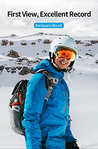 TELESIN Bolsa mochila correa de hombro con almohadilla ajustable para el hombro y gancho J, sistema de fijación para GoPro Hero 8 Hero 7 Hero 6 5 4 3, Session, Osmo Action, Insta 360 Camera