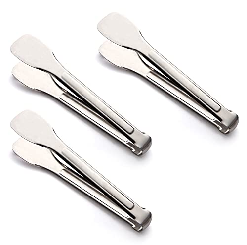 TENTA KITCHEN, bufé de Acero Inoxidable, Que Sirve ensaladas, Pinzas para Barbacoa, Pinzas para Alimentos para freír, cocinar, Recortar Pan Tostado, Asar, pastelería, sándwich, 12"3 Paquetes