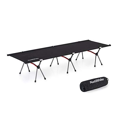 Tentock Cama Que Acampa Plegable a Prueba de Humedad, Camilla de Camping Portátil Ultraligera Al Aire Libre de la Tienda, Carga 200 kg(actualizada,Negro)