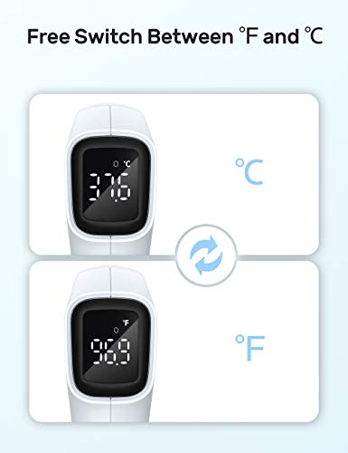 Termómetro de fiebre de frente CocoBear, termómetro médico infrarrojo, termómetro sin contacto, termómetro para niños, termómetro para bebés (A)