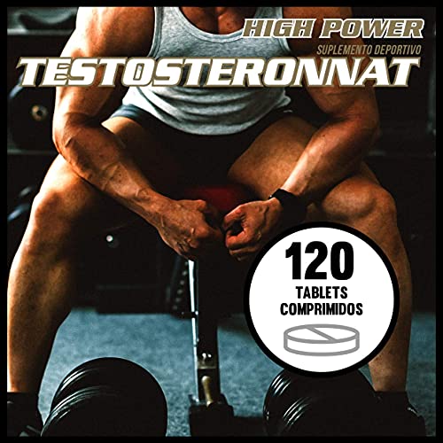 Testosterona Hombre - Testosterona pura120 comprimidos | Para Aumentar la Resistencia y Masa Muscular | Suplemento Deportivo para Mejorar la fuerza y Resistencia | Qualnat