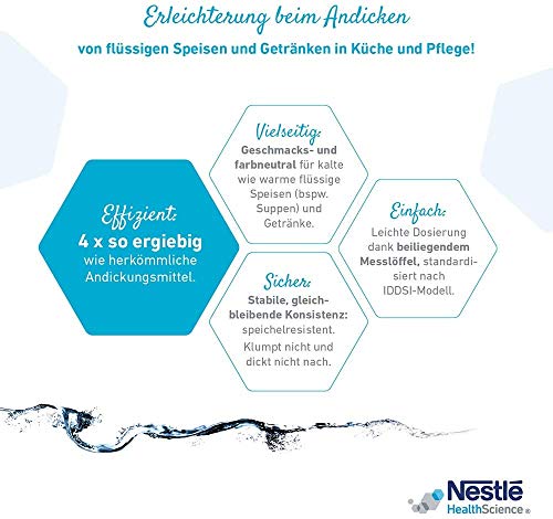 ThickenUP® clear | Concentrado de amylasa resistente para líquidos y puré | Adaptación de consistencia en trastornos de masticación y trastornos (ysphagia) | 1 bote de 125 g
