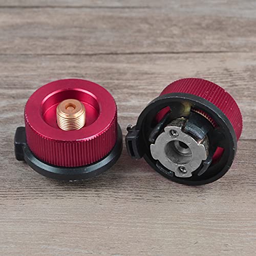 Tianher Adaptador de Gas para Acampar, 5 Piezas Conector de Estufa Camping Adaptador Boquilla Botella Convertidor Horno Tipo Dividido para Cartuchos Cocina de Gas Estufa Butano Atornillar Cartucho
