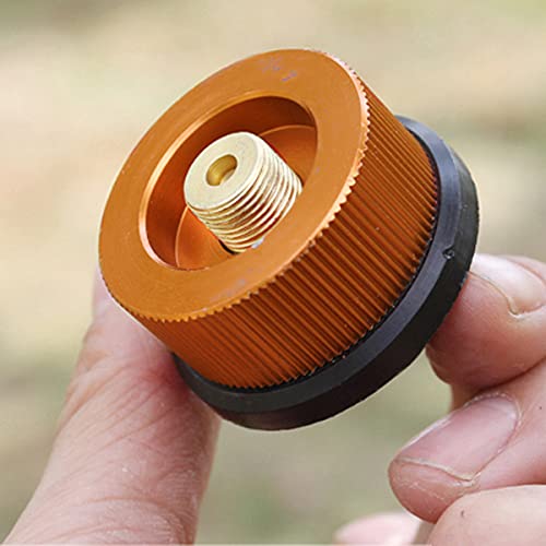 Tianher Adaptador de Gas para Acampar, 5 Piezas Conector de Estufa Camping Adaptador Boquilla Botella Convertidor Horno Tipo Dividido para Cartuchos Cocina de Gas Estufa Butano Atornillar Cartucho