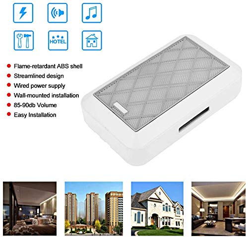 Timbre Mecánico, Timbre de Puerta de la Sala de Bienvenida con Cable Para el Sistema de Control de Acceso del Hotel de la Oficina en el Hogar(220V)