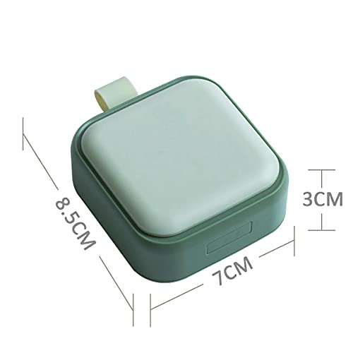 Timertick Pastillero 4 Tomas,Pastillero de Medicina Portátil de Viaje de Bolsillo,Pastillas Estuche de Plástico con Anillo (verde)