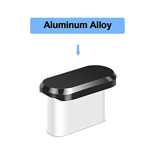 TITACUTE Tipo C Tapones antipolvo, paquete de 2, USB C Tapón antipolvo Tapón de puerto Galaxy S20 Tipo C Tapa antipolvo con caja de transporte Compatible con OnePlus 7T Pro Huawei P30 Pro negro