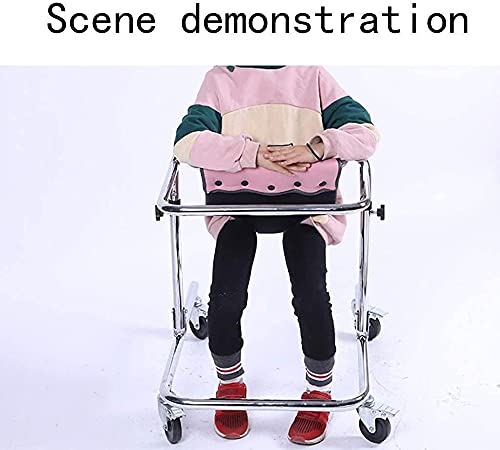 tjz Andador EstáNdar para NiñOs, Andador con Soporte De Extremidades Inferiores, Andador De 4 Ruedas para Pie con Marco Inferior para NiñOs con ParáLisis Cerebral para Entrenamiento con Ayudas