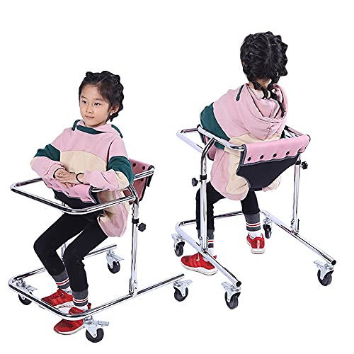 tjz Andador EstáNdar para NiñOs, Andador con Soporte De Extremidades Inferiores, Andador De 4 Ruedas para Pie con Marco Inferior para NiñOs con ParáLisis Cerebral para Entrenamiento con Ayudas