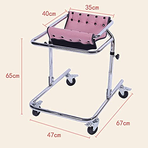 tjz Andador EstáNdar para NiñOs, Andador con Soporte De Extremidades Inferiores, Andador De 4 Ruedas para Pie con Marco Inferior para NiñOs con ParáLisis Cerebral para Entrenamiento con Ayudas