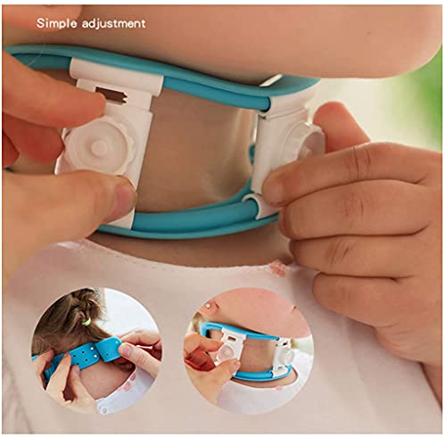 tjz Corrector De Tortícolis para Bebés, Órtesis Ajustable De Gel De Sílice para El Cuello Torcido De 6 Meses a 7 Años, Manejo Eficaz De La Tortícolis Muscular Congénita, Azul