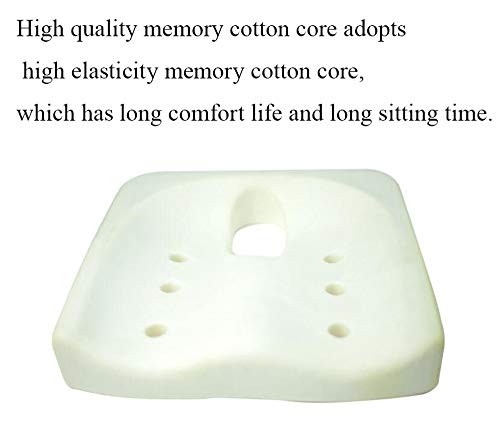 TMIL Cojín Antiescaras para Silla De Ruedas para Úlceras por Presión Y Úlceras Cojín De Asiento Ortopédico Ventilado Cojín De Asiento De Gel para Cóccix, Soporte Ortopédico para La Espalda