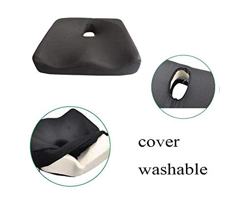 TMIL Cojín Antiescaras para Silla De Ruedas para Úlceras por Presión Y Úlceras Cojín De Asiento Ortopédico Ventilado Cojín De Asiento De Gel para Cóccix, Soporte Ortopédico para La Espalda