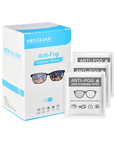 Toallitas de Limpieza Antivaho, MOSSLIAN Toallitas Antivaho Utilizadas para Gafas, Pantallas, Gafas de Protección, Espejo de Maquillaje, Espejos de Coche, Tabletas, 50pcs…