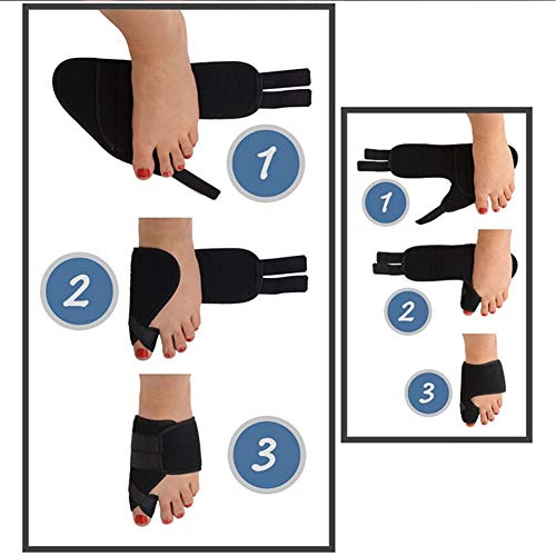 Toe Enderezadora, Juanete Juanete Corrector Ortopédico Férula Brace, Dedo Gordo del Pie Alisadores Separadores En Horario Nocturno Hallux Valgus Férulas (1 Par),A