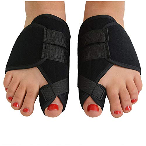 Toe Enderezadora, Juanete Juanete Corrector Ortopédico Férula Brace, Dedo Gordo del Pie Alisadores Separadores En Horario Nocturno Hallux Valgus Férulas (1 Par),A