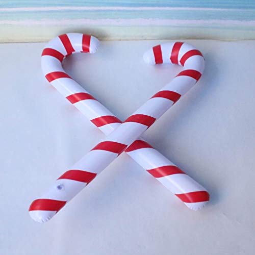 Toyvian 5Pcs Muletas Inflables de Navidad Patrón de Rayas Muletas Decorativas Suministros de Fiesta de Navidad