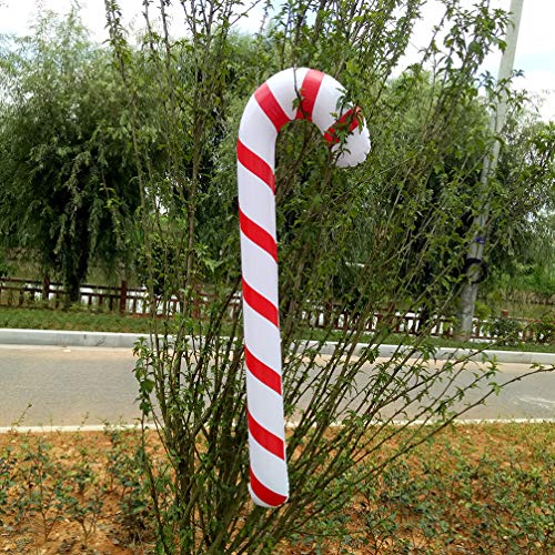 Toyvian 5Pcs Muletas Inflables de Navidad Patrón de Rayas Muletas Decorativas Suministros de Fiesta de Navidad