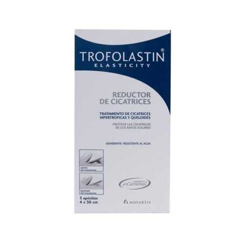 Trofolastin Reductor de Cicatrices E Carreras 4x30 Cm 5 Piezas Tratamiento Belleza Piel