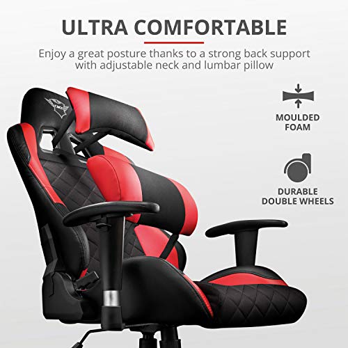 Trust Gaming GXT 707R Resto - Silla para Gaming, Color Rojo